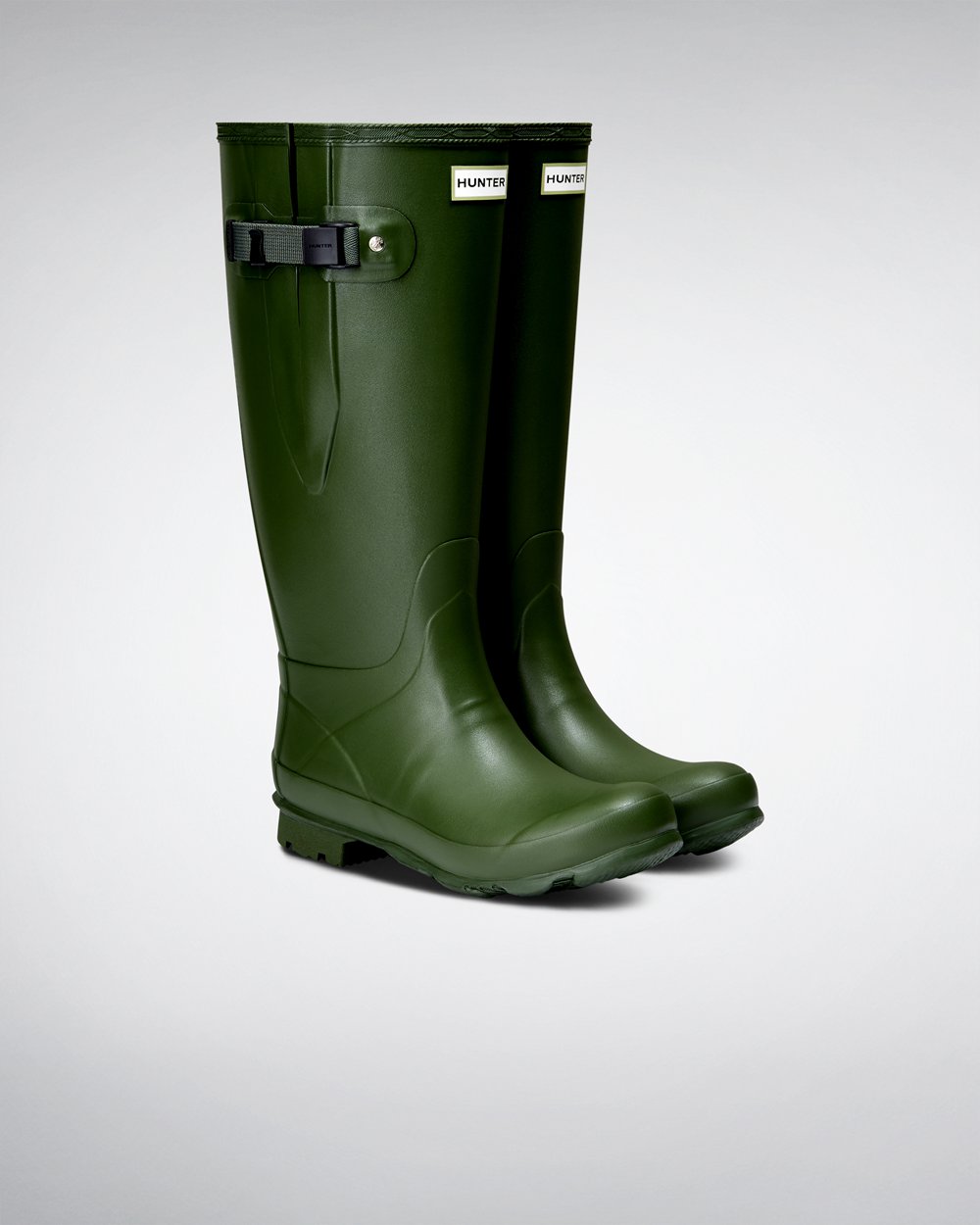 Womens Hunter Wide Fit Rain Boots Green - Norris Field - 0574982-QS